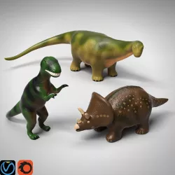 Toy Dinosaurs Collection 3D model