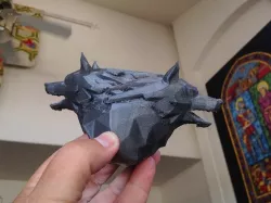 Two-headed wolf bust