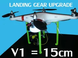 V1 DJI Phantom Landing Gear Legs Upgrade Mod Modification 3D Printable FPV UAV