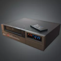 VCR VHS Player 02 80s  Low-poly  3D model