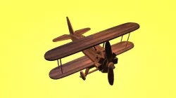 wooden plane 3D model