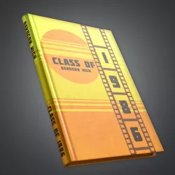 Year Book Retro 80s Low-poly  3D model