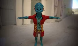 young wolfman Low-poly  3D model