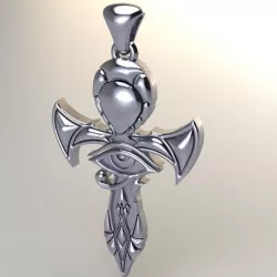 Ankh cross and horus eye