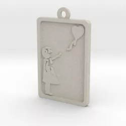 Banksy Girl With Balloon Pendant