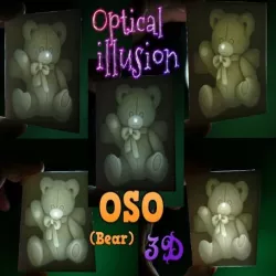 BEAR 3D OPTICAL ILLUSION (optical illusion)