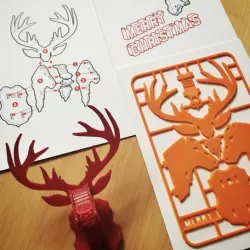 Christmas Reindeer kit card