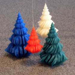 Christmas tree, snowflake profile