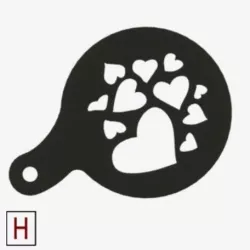 Coffee stencil - Banksy - Hearts / Butterflies