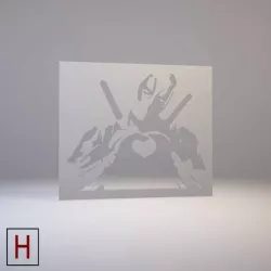 Deadpool - Stencil - Heart