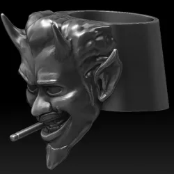 DEVIL WITH CIGAR RING