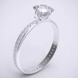 Diamond solitaire ring