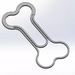 Dog Bone Shaped paper Clips