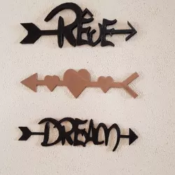 "dream, dream and hearts" arrows