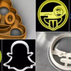Emoji cookie cutter set