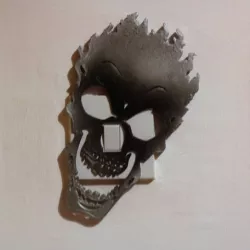Fire skull light switch cover