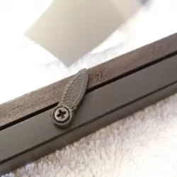 Fixed frame, hangs under glass