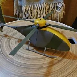 Fully Printable Collective Pitch RC helicopter.