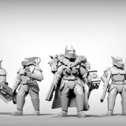GUARD DOGS - COMMAND SQUAD x6 28mm (RESIN)