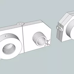 Hinged 14mm CCW Female to Male airsoft flash hider