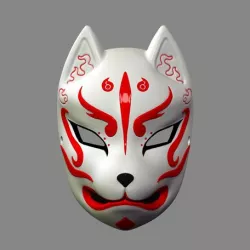 Japanese Fox Mask Demon Kitsune Cosplay STL File