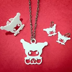 Kuromi accessories (Necklace, Earrings, Ring)