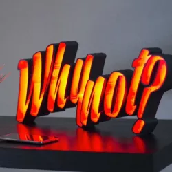 LED light letters "Why not?"