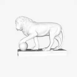 Lion at the Louvre, Paris, France