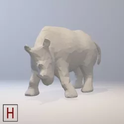 Low poly - Rhino