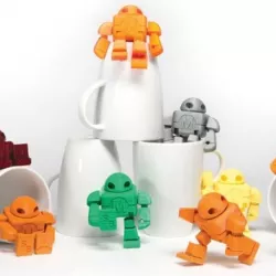 Maker Faire Robot Action Figure PIP (with supports): 2015 3D Printer Shoot Out Test Models