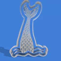 Mermaid tail cookie cutter
