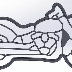 Motorbike - chopper - cookie cutter