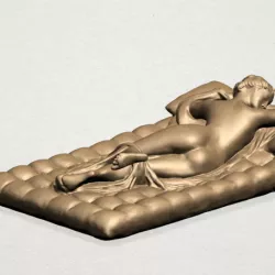 Naked Girl - Lying on Bed 02