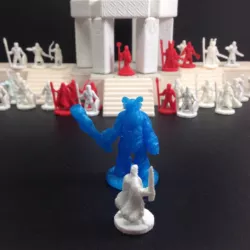 Noble Hero and Elder Hill Troll (18mm scale)