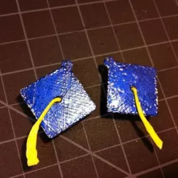 p Earring #5 Graduation Cap