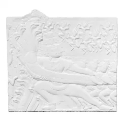 Plaster Cast of a section of the bas-relief of Angkor Wat depicting Samudra Manthan (Churning of the Ocean of Milk)
