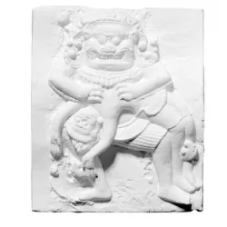 Plaster Cast of the central part of East lintel of Prasat Krahom depicting Vishnu Narasimha