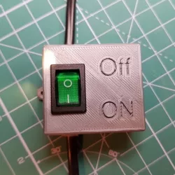 power switch box with fuse for outside flat surface mounting and ordinary two wire power cord