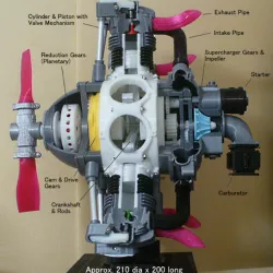 Radial Engine, 7-Cylinders, Cutaway