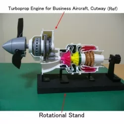 Rotational Stand for Turboprop Engine Cutaway