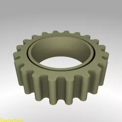 Rounded Gear Fidget Ring - Size 7