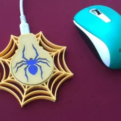 Spiderweb 3D printed Qi charger pad