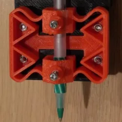 Springy pen holder for 3D printer / CNC, with software
