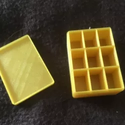 Storage box for model making 50 x 35 x 20 mm with dividers