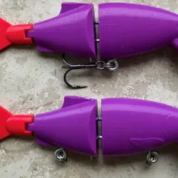 Swimbait fishing Lure 12.5cm (easy print and build)