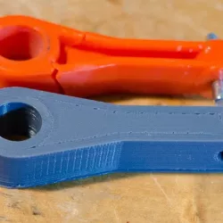 This is a duplicate of the steering mechanism part for the Maisto "Baja Beast" RC toy car