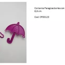 Umbrellas, Rain, Tassels, Cutter, Frame Cookie Cutter, Fondant Cutter, Cookies Cutter, Edible Pasta and/or Cold Porcelain.