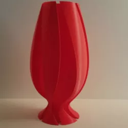 Wave Carved Torpedo Vase