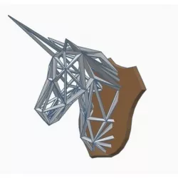 Wireframe Unicorn Trophy