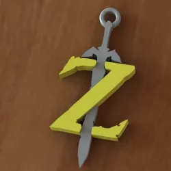 Zelda sword keychain